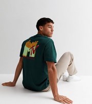 Only & Sons Dark Green MTV Front and Back Logo T-Shirt